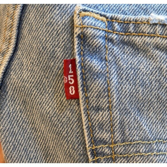 Levi’s 501 150th Anniversary Jeans Patchwork Tag Sz 25x30 Light Wash Straight - Picture 3 of 15